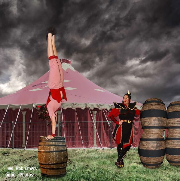 Ty Lee practicing circus moves